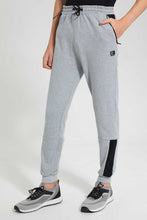 Load image into Gallery viewer, Redtag-Grey-Mel-Front-Zip-Active-Pant-BSR-Joggers,-Category:Joggers,-Colour:Grey,-Filter:Senior-Boys-(9-to-14-Yrs),-New-In,-New-In-BSR-APL,-Non-Sale,-RMD-add,-S22C,-Section:Kidswear--
