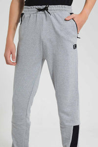 Redtag-Grey-Mel-Front-Zip-Active-Pant-BSR-Joggers,-Category:Joggers,-Colour:Grey,-Filter:Senior-Boys-(9-to-14-Yrs),-New-In,-New-In-BSR-APL,-Non-Sale,-RMD-add,-S22C,-Section:Kidswear--