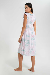 Redtag-Ivory-Printed-Nightgown-Nightgowns-Women's-