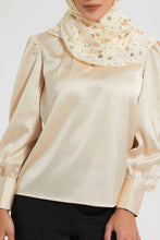 Load image into Gallery viewer, Redtag-Mint-Satin-Neck-Detail-Blouse-Blouses-Women&#39;s-
