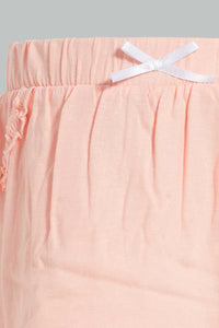 Redtag-Coral-Solid-And-Printed-2Pk-Knit-Skirt-Skirts-Infant-Girls-3 to 24 Months