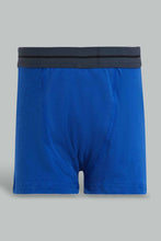 Load image into Gallery viewer, Redtag-Royal-Blue/Black/Grey-Mel-3-Pcs-Pack-Boxer-Short-Boxers-Senior-Boys-9 to 14 Years
