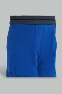 Redtag-Royal-Blue/Black/Grey-Mel-3-Pcs-Pack-Boxer-Short-Boxers-Senior-Boys-9 to 14 Years