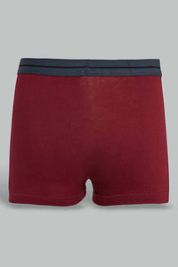 Redtag-Burgundy/Black/Grey-Mel-3-Pcs-Pack-Boxer-Short-365,-BSR-Boxers,-Category:Boxers,-Colour:Assorted,-ESS,-Filter:Senior-Boys-(9-to-14-Yrs),-New-In,-New-In-BSR-APL,-Non-Sale,-Section:Kidswear-Senior-Boys-9 to 14 Years