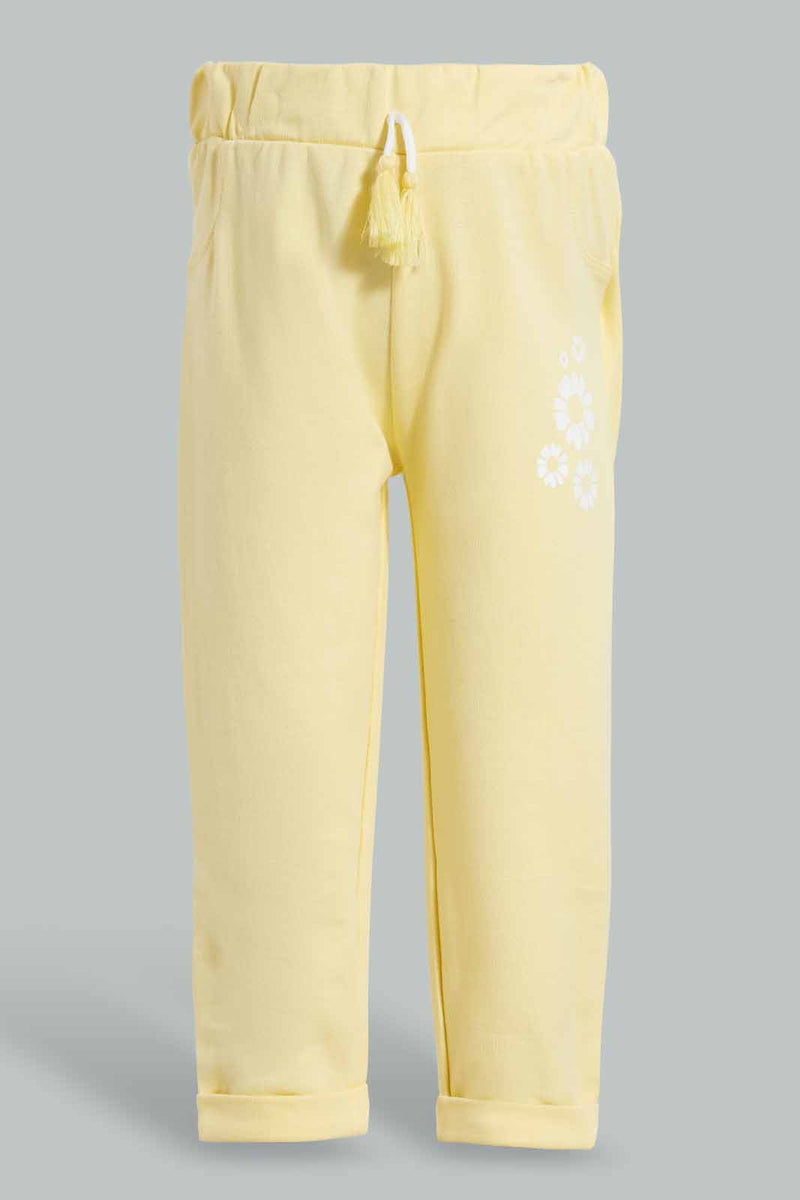 Redtag-Yellow-Solid-Active-Pant-Active-Pants-Infant-Girls-3 to 24 Months