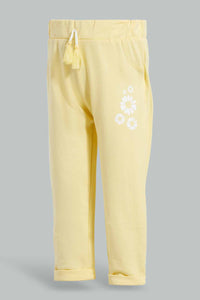 Redtag-Yellow-Solid-Active-Pant-Active-Pants-Infant-Girls-3 to 24 Months