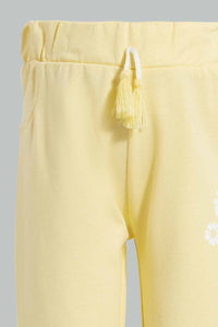 Redtag-Yellow-Solid-Active-Pant-Active-Pants-Infant-Girls-3 to 24 Months