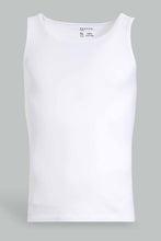 Load image into Gallery viewer, Redtag-White-2-Pcs-Pack-Sleeveless-Vest-Basic-Vests-Senior-Boys-9 to 14 Years
