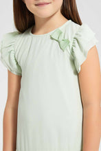 Load image into Gallery viewer, Redtag-Mint-Gathers-Collared-Shift-Dress-Dresses-Girls-2 to 8 Years
