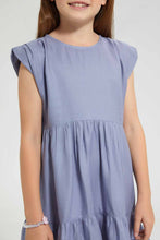 تنزيل الصورة على معرض الصور، Redtag-Grey-Twill-Tiered-Dress-Dresses-Girls-2 to 8 Years
