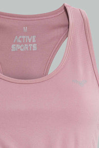 Redtag-Pink-Sports-Bra-Category:T-Shirts,-Colour:Apricot,-Filter:Women's-Clothing,-New-In,-New-In-Women,-Non-Sale,-S22D,-Section:Women,-Women-T-Shirts-Women's-