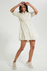 Redtag-Cream-Linen-Blend-Tiered-Dress-Dresses-Women's-