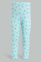 تنزيل الصورة على معرض الصور، Redtag-Mint-Aop-Legging-Leggings-Infant-Girls-3 to 24 Months
