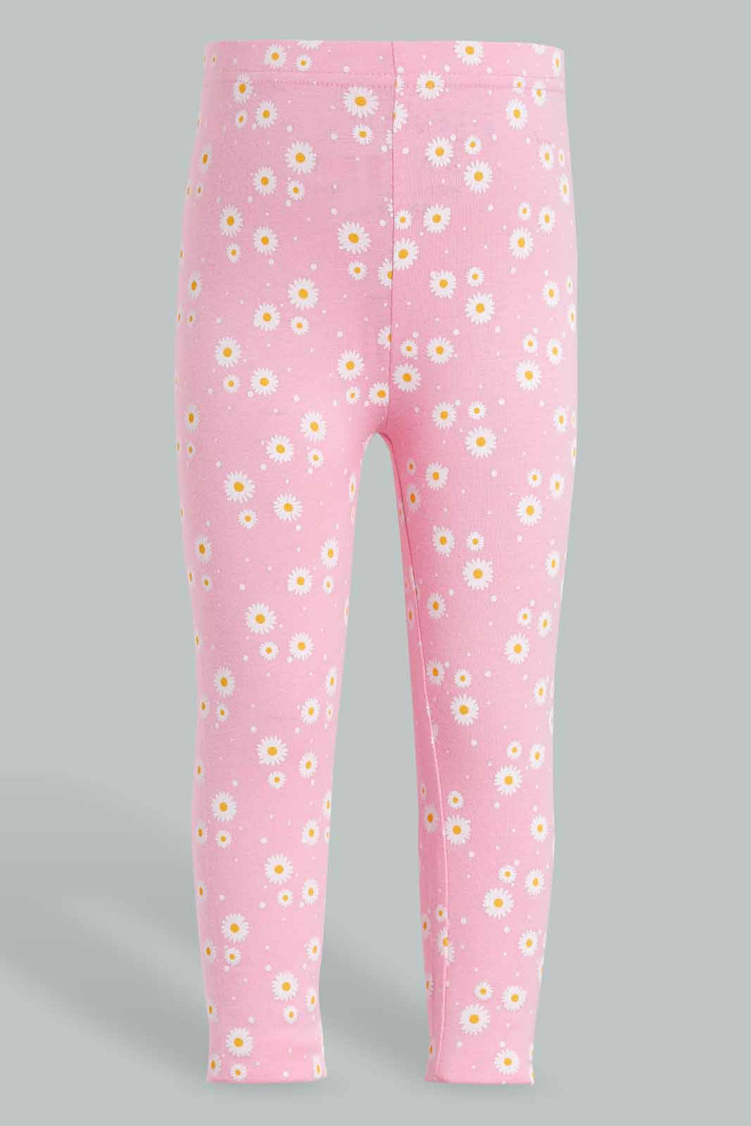 Redtag-Pink-Aop-Legging-Leggings-Infant-Girls-3 to 24 Months