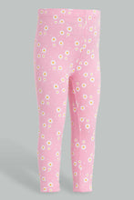 تنزيل الصورة على معرض الصور، Redtag-Pink-Aop-Legging-Leggings-Infant-Girls-3 to 24 Months
