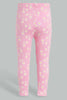 Redtag-Pink-Aop-Legging-Leggings-Infant-Girls-3 to 24 Months