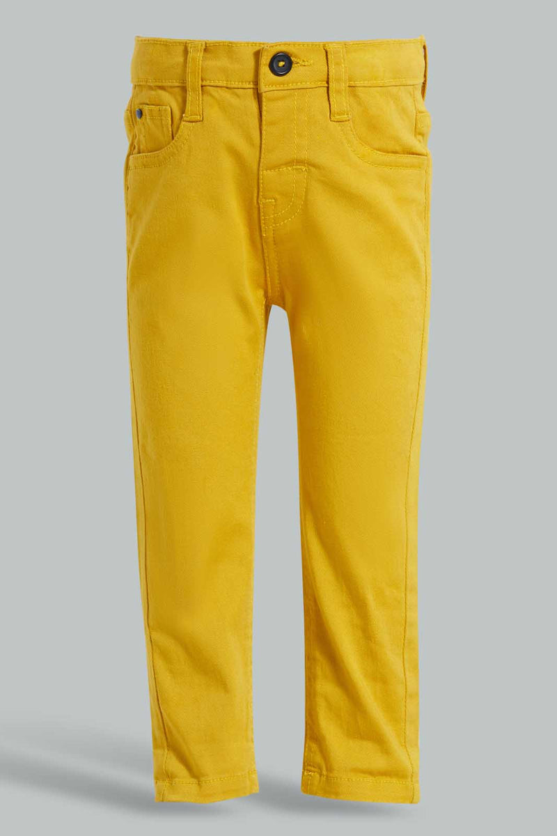 Redtag-Mustard-Chino-Pant-Chinos-Infant-Boys-3 to 24 Months