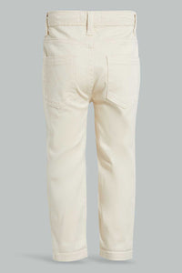 Redtag-Ecru-Chino-Pant-Chinos-Infant-Boys-3 to 24 Months