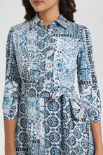Load image into Gallery viewer, Redtag-Assorted-Printed-Collared-Belted-Shirt-Dress-Dresses-Women&#39;s-

