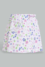 تنزيل الصورة على معرض الصور، Redtag-Lilac-Solid-And-Aop-2Pk-Knit-Skirt-Skirts-Infant-Girls-3 to 24 Months
