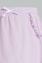 تنزيل الصورة على معرض الصور، Redtag-Lilac-Solid-And-Aop-2Pk-Knit-Skirt-Skirts-Infant-Girls-3 to 24 Months
