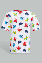 تنزيل الصورة على معرض الصور، Redtag-Red-Car-Printed-T-Shirt-With-Jersey-Yd-Short-Set-(2-Pack)-Sets-Infant-Boys-3 to 24 Months
