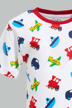 تنزيل الصورة على معرض الصور، Redtag-Red-Car-Printed-T-Shirt-With-Jersey-Yd-Short-Set-(2-Pack)-Sets-Infant-Boys-3 to 24 Months
