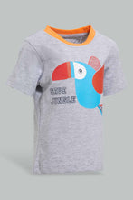 Load image into Gallery viewer, Redtag-Grey-T-Shirt-With-Jersey-Yd-Short-Set-(2-Pack)-Sets-Infant-Boys-3 to 24 Months
