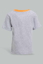 Load image into Gallery viewer, Redtag-Grey-T-Shirt-With-Jersey-Yd-Short-Set-(2-Pack)-Sets-Infant-Boys-3 to 24 Months
