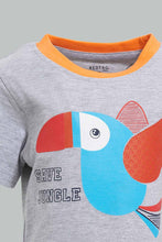 Load image into Gallery viewer, Redtag-Grey-T-Shirt-With-Jersey-Yd-Short-Set-(2-Pack)-Sets-Infant-Boys-3 to 24 Months
