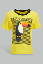 تنزيل الصورة على معرض الصور، Redtag-Yellow-Woodpecker-Tshirt-With-Yd-Short-Set-(2-Pack)-Sets-Infant-Boys-3 to 24 Months
