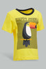 Redtag-Yellow-Woodpecker-Tshirt-With-Yd-Short-Set-(2-Pack)-Sets-Infant-Boys-3 to 24 Months