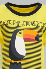 تنزيل الصورة على معرض الصور، Redtag-Yellow-Woodpecker-Tshirt-With-Yd-Short-Set-(2-Pack)-Sets-Infant-Boys-3 to 24 Months
