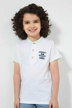 Load image into Gallery viewer, Redtag-Mint-Woven-Collar-Polo-Shirt-Polo-Shirts-Boys-2 to 8 Years
