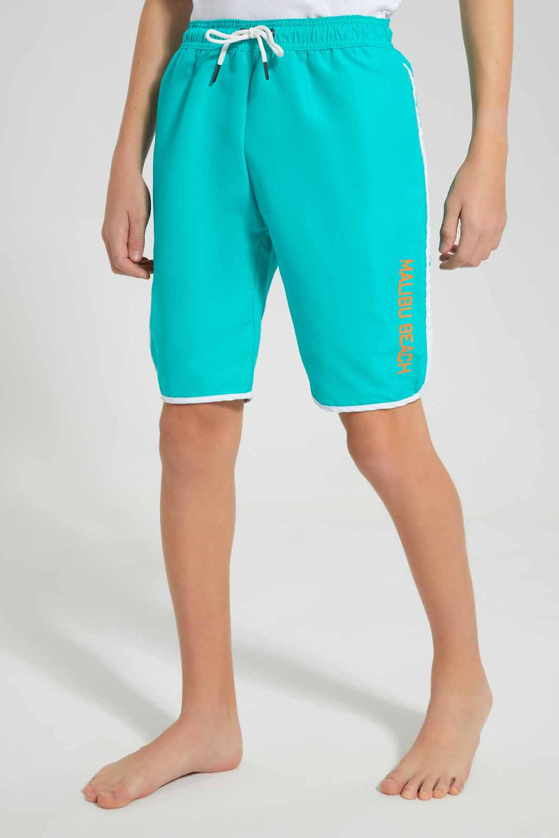 Redtag-Teal-Board-Short-BSR-Swimwear,-Category:Swimwear,-Colour:Teal,-Filter:Senior-Boys-(9-to-14-Yrs),-New-In,-New-In-BSR,-Non-Sale,-S22D,-Section:Kidswear-Senior-Boys-