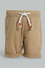 Redtag-Red-Digger-Tshirt-With-Beige-Pull-On-Short-Set-(2-Pack)-Sets-Infant-Boys-3 to 24 Months