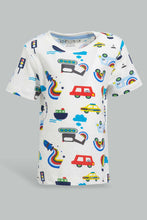 تنزيل الصورة على معرض الصور، Redtag-White-Car-Printed-Tshirt-With-Red-Short-Casual-Set-(2-Pack)-Sets-Infant-Boys-3 to 24 Months
