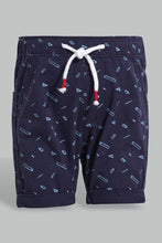 تنزيل الصورة على معرض الصور، Redtag-Blue-Zipper-Bag-With-Navy-Short-Set-(2-Pack)-Sets-Infant-Boys-3 to 24 Months
