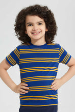 تنزيل الصورة على معرض الصور، Redtag-2-Pack-Blue-And-Navy-Print-T-Shirt-Graphic-T-Shirts-Boys-2 to 8 Years
