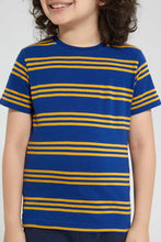 تنزيل الصورة على معرض الصور، Redtag-2-Pack-Blue-And-Navy-Print-T-Shirt-Graphic-T-Shirts-Boys-2 to 8 Years
