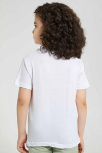 Redtag-White-Embossed-Work-Zone-Print-T-Shirt-Graphic-T-Shirts-Boys-2 to 8 Years