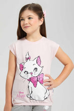 تنزيل الصورة على معرض الصور، Redtag-Pink-Marie-Placement-Print-T-Shirt-Category:T-Shirts,-Colour:Pink,-Deals:4-For-90,-Filter:Girls-(2-to-8-Yrs),-Girls-T-Shirts,-New-In,-New-In-GIR,-S22C,-Section:Kidswear,-TBL-Girls-
