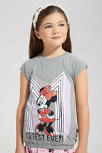 تنزيل الصورة على معرض الصور، Redtag-Grey-Melange-Minnie-Mouse-Placement-Print-T-Shirt-Category:T-Shirts,-Colour:Grey,-Filter:Girls-(2-to-8-Yrs),-Girls-T-Shirts,-New-In,-New-In-GIR,-Non-Sale,-S22C,-Section:Kidswear,-TBL-Girls-
