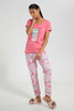 Redtag-Pink-Burger-Printed-Pyjama-Set-Pyjama-Sets-Women's-