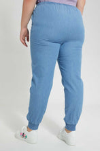 تنزيل الصورة على معرض الصور، Redtag-Blue-Denim-Jogger-Jeans-Jogger-Fit-Women&#39;s-
