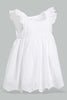 Redtag-White-Schiffli-Hem-Fluter-Sleeves-Blouse-Blouses-Infant-Girls-3 to 24 Months