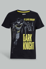 تنزيل الصورة على معرض الصور، Redtag-Black-Dark-Knight-Batman-Top-Nightsuit-Pyjama-Sets-Senior-Boys-9 to 14 Years
