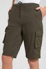 Redtag-Olive-Chino-Cargo-Short-Chino-Shorts-Senior-Boys-9 to 14 Years