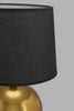 Redtag-Gold-Round-Base-Table-Lamp-Category:Lamps,-Colour:Gold,-Filter:Home-Decor,-HARMONY,-HMW-HOM-Lighting,-New-In,-New-In-HMW-HOM,-Non-Sale,-Section:Homewares,-W22O-Home-Decor-