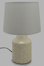 تنزيل الصورة على معرض الصور، Redtag-Beige-Embossed-Ceramic-Table-Lamp-Category:Lamps,-Colour:Beige,-Filter:Home-Decor,-HARMONY,-HMW-HOM-Lighting,-New-In,-New-In-HMW-HOM,-Non-Sale,-Section:Homewares,-W22O-Home-Decor-
